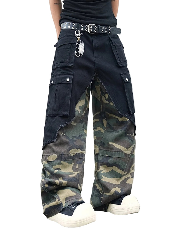 Men's Wide-Leg Layered Pants